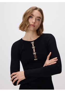 Reserved - Bluzka z ozdobną aplikacją - czarny ze sklepu Reserved w kategorii Bluzki damskie - zdjęcie 187525794