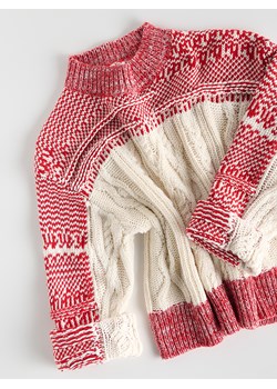 Reserved - Sweter z ozdobnym splotem - wielobarwny ze sklepu Reserved w kategorii Swetry damskie - zdjęcie 187525870