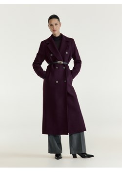 Reserved - Płaszcz z wełną Bellandi - burgundowy ze sklepu Reserved w kategorii Płaszcze damskie - zdjęcie 187526014