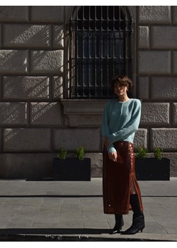 Reserved - Cekinowa spódnica midi - brązowy ze sklepu Reserved w kategorii Spódnice - zdjęcie 187526022