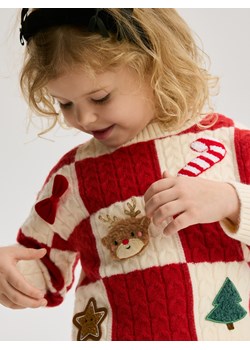 Reserved - Świąteczny sweter z aplikacją - wielobarwny ze sklepu Reserved w kategorii Swetry dziewczęce - zdjęcie 187526041