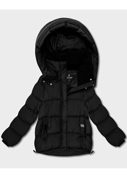 Oversizowa kurtka puchowa z kapturem czarna (KK60713) ze sklepu goodlookin.pl w kategorii Kurtki damskie - zdjęcie 187526884