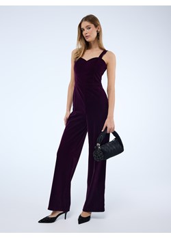 Mohito - Welurowy kombinezon - ciemny fiolet ze sklepu Mohito w kategorii Kombinezony damskie - zdjęcie 187527204