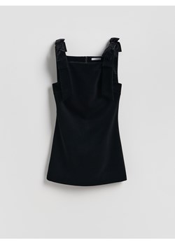 Reserved - Welurowa sukienka mini - czarny ze sklepu Reserved w kategorii Sukienki - zdjęcie 187527390