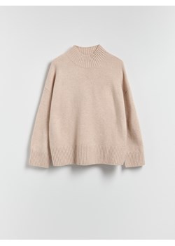 Reserved - Wełniany sweter - beżowy ze sklepu Reserved w kategorii Swetry damskie - zdjęcie 187527421