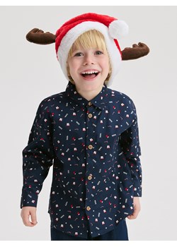 Reserved - Świąteczna koszula - granatowy ze sklepu Reserved w kategorii Koszule chłopięce - zdjęcie 187527790
