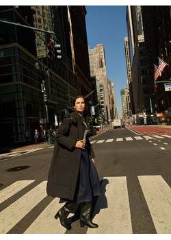 Reserved - Skórzane kozaki na obcasie - czarny ze sklepu Reserved w kategorii Kozaki damskie - zdjęcie 187527823