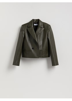 Reserved - Marynarka z imitacji skóry - jasny zielony ze sklepu Reserved w kategorii Marynarki damskie - zdjęcie 187527880
