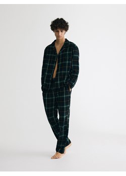 Reserved - Dwuczęściowa piżama w kratę - ciemnozielony ze sklepu Reserved w kategorii Piżamy męskie - zdjęcie 187527904