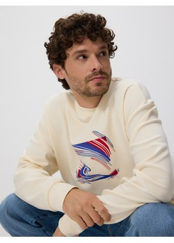 Reserved - Bluza z nadrukiem - kremowy ze sklepu Reserved w kategorii Bluzy męskie - zdjęcie 187528023