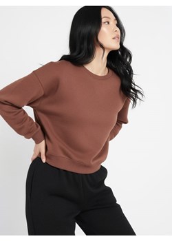 Sinsay - Bluza crewneck regular basic - brązowy ze sklepu Sinsay w kategorii Bluzy damskie - zdjęcie 187528494