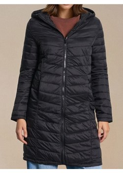 Sinsay - Pikowany płaszcz z kapturem - czarny ze sklepu Sinsay w kategorii Płaszcze damskie - zdjęcie 187528503