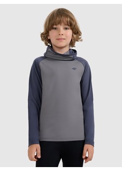 Chłopięca bielizna termiczna (góra) 4F 4FJRAW25UBRUM114 - szara ze sklepu Sportstylestory.com w kategorii Bielizna termoaktywna - zdjęcie 187528593