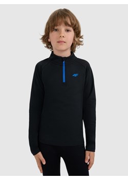 Chłopięca bielizna termiczna (góra) 4F 4FJRAW25UBRUM119 - czarna ze sklepu Sportstylestory.com w kategorii Bielizna termoaktywna - zdjęcie 187528601