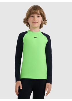Chłopięca bielizna termiczna (góra) 4F 4FJRAW25UBRUM122 - zielona ze sklepu Sportstylestory.com w kategorii Bielizna termoaktywna - zdjęcie 187528611