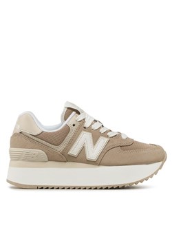 Sneakersy New Balance WL574ZSM Brązowy ze sklepu eobuwie.pl w kategorii Buty sportowe damskie - zdjęcie 187529010