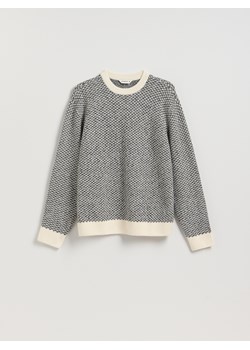 Reserved - Wzorzysty sweter - biały ze sklepu Reserved w kategorii Swetry męskie - zdjęcie 187529413