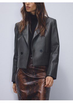 Reserved - Marynarka z imitacji skóry - jasny zielony ze sklepu Reserved w kategorii Kurtki damskie - zdjęcie 187529671