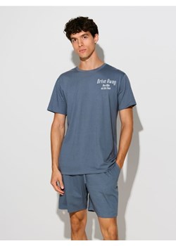 Sinsay - Bawełniana piżama dwuczęściowa z nadrukiem na plecach - wielobarwny ze sklepu Sinsay w kategorii Piżamy męskie - zdjęcie 187530150