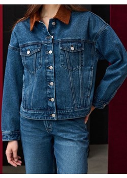 Sinsay - Jeansowa katana z kołnierzykiem - niebieski ze sklepu Sinsay w kategorii Kurtki damskie - zdjęcie 187530220
