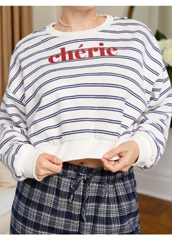 Sinsay - Bluza w paski z napisem - wielobarwny ze sklepu Sinsay w kategorii Bluzy damskie - zdjęcie 187530242