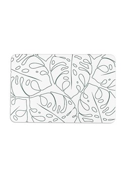 Artsy Dywanik łazienkowy &quot;Monstera&quot; w kolorze białym - 60 x 39 cm ze sklepu Limango Polska w kategorii Akcesoria łazienkowe - zdjęcie 187530391