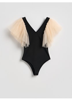 Reserved - Body z ozdobnymi rękawami - wielobarwny ze sklepu Reserved w kategorii Bluzki damskie - zdjęcie 187531051