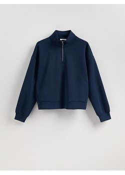 Reserved - Bluza z zamkiem - granatowy ze sklepu Reserved w kategorii Bluzy damskie - zdjęcie 187531083