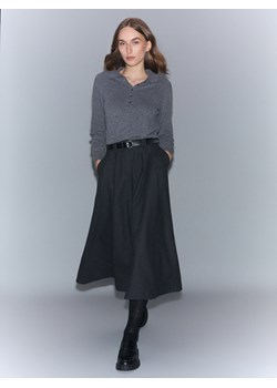 Reserved - Spódnica z wełną - ciemnoszary ze sklepu Reserved w kategorii Spódnice - zdjęcie 187531093