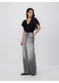 Reserved - Body z ozdobnymi rękawami - czarny ze sklepu Reserved w kategorii Body damskie - zdjęcie 187532580