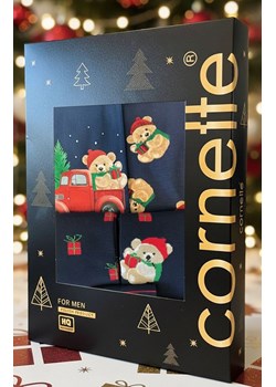 6-pack świąteczne bokserki i skarpetki męskie 913/01, Kolor granatowy-wzór, Rozmiar 2XL, Cornette ze sklepu Primodo w kategorii Majtki męskie - zdjęcie 187533404