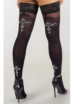 Pończochy damskie czarne Laida 40 DEN, Kolor czarny-wzór, Rozmiar 2, LivCo Corsetti Fashion ze sklepu Intymna w kategorii Pończochy - zdjęcie 187533840