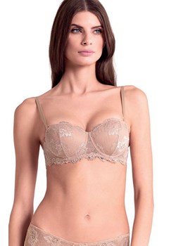 Biustonosz balkonetka z odpinanymi ramiączkami beżowy 105L Deluxe, Kolor beżowy, Rozmiar 65B, Lormar ze sklepu Intymna w kategorii Biustonosze - zdjęcie 187533971