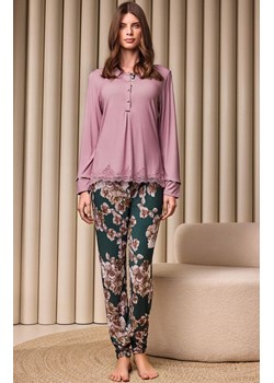 Długa piżama damska 3842 Regarde, Kolor róż pudrowy, Rozmiar S, Lormar ze sklepu Intymna w kategorii Piżamy damskie - zdjęcie 187533990