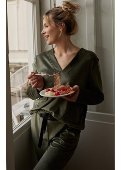 Mefemi welurowa piżama damska zielona Vanessa, Kolor zielony, Rozmiar S, Mefemi ze sklepu Intymna w kategorii Piżamy damskie - zdjęcie 187534011