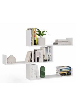 Biała wisząca półka nad biurko S5-C27 ze sklepu Edinos.pl w kategorii Półki - zdjęcie 187534061