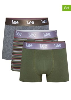 LEE Underwear Bokserki (3 pary) &quot;Becket&quot; w kolorze szaro-oliwkowym ze sklepu Limango Polska w kategorii Majtki męskie - zdjęcie 187535153