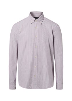 Marc O'Polo Męska koszula bawełniana Mężczyźni Regular Fit Bawełna bzowy w paski ze sklepu vangraaf w kategorii Koszule męskie - zdjęcie 187535434