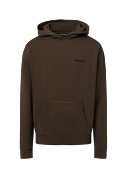 PEGADOR Męska bluza z kapturem Mężczyźni czekoladowy jednolity ze sklepu vangraaf w kategorii Bluzy męskie - zdjęcie 187535441