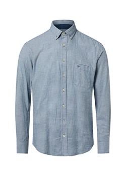 Fynch-Hatton Męska koszula w kratę Mężczyźni Regular Fit Bawełna granatowy w kratkę ze sklepu vangraaf w kategorii Koszule męskie - zdjęcie 187535442