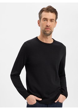 JOOP! Sweter z cienkiej dzianiny - Denny Mężczyźni wełna ze strzyży czarny jednolity ze sklepu vangraaf w kategorii Swetry męskie - zdjęcie 187535460