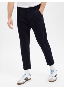 Drykorn Męskie spodnie sztruksowe - Chasy Mężczyźni Bawełna granatowy jednolity ze sklepu vangraaf w kategorii Spodnie męskie - zdjęcie 187535464