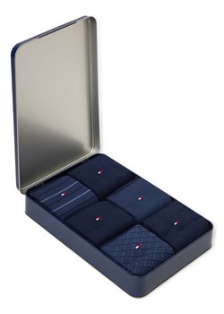 Tommy Hilfiger Męskie 6-pak skarpet w pudełku prezentowym Mężczyźni Bawełna granatowy wzorzysty ze sklepu vangraaf w kategorii Skarpetki męskie - zdjęcie 187535474