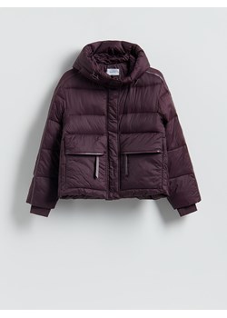 Reserved - Pikowana kurtka z kapturem - ciemnofioletowy ze sklepu Reserved w kategorii Kurtki damskie - zdjęcie 187535693
