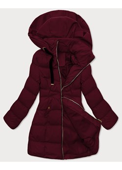 Kurtka damska z kapturem J Style bordowa (5M3231-1) ze sklepu goodlookin.pl w kategorii Kurtki damskie - zdjęcie 187537640