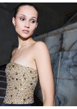 Mohito - Top z metalizowaną nitką - złoty ze sklepu Mohito w kategorii Bluzki damskie - zdjęcie 187538004