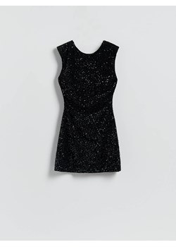 Reserved - Cekinowa sukienka mini - czarny ze sklepu Reserved w kategorii Sukienki - zdjęcie 187538020