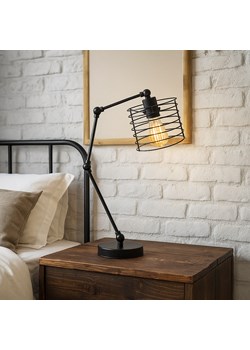 Loftowa lampka nocna z regulowanym ramieniem SASSARI LOFT w kolorze czarnym ze sklepu Lysne w kategorii Lampy stołowe - zdjęcie 187538204