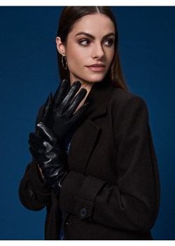 Sinsay - Skórzane rękawiczki - czarny ze sklepu Sinsay w kategorii Rękawiczki damskie - zdjęcie 187538781