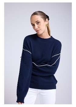 Maison Héritage Cashmere Kaszmirowy sweter w kolorze granatowym ze sklepu Limango Polska w kategorii Swetry damskie - zdjęcie 187539513